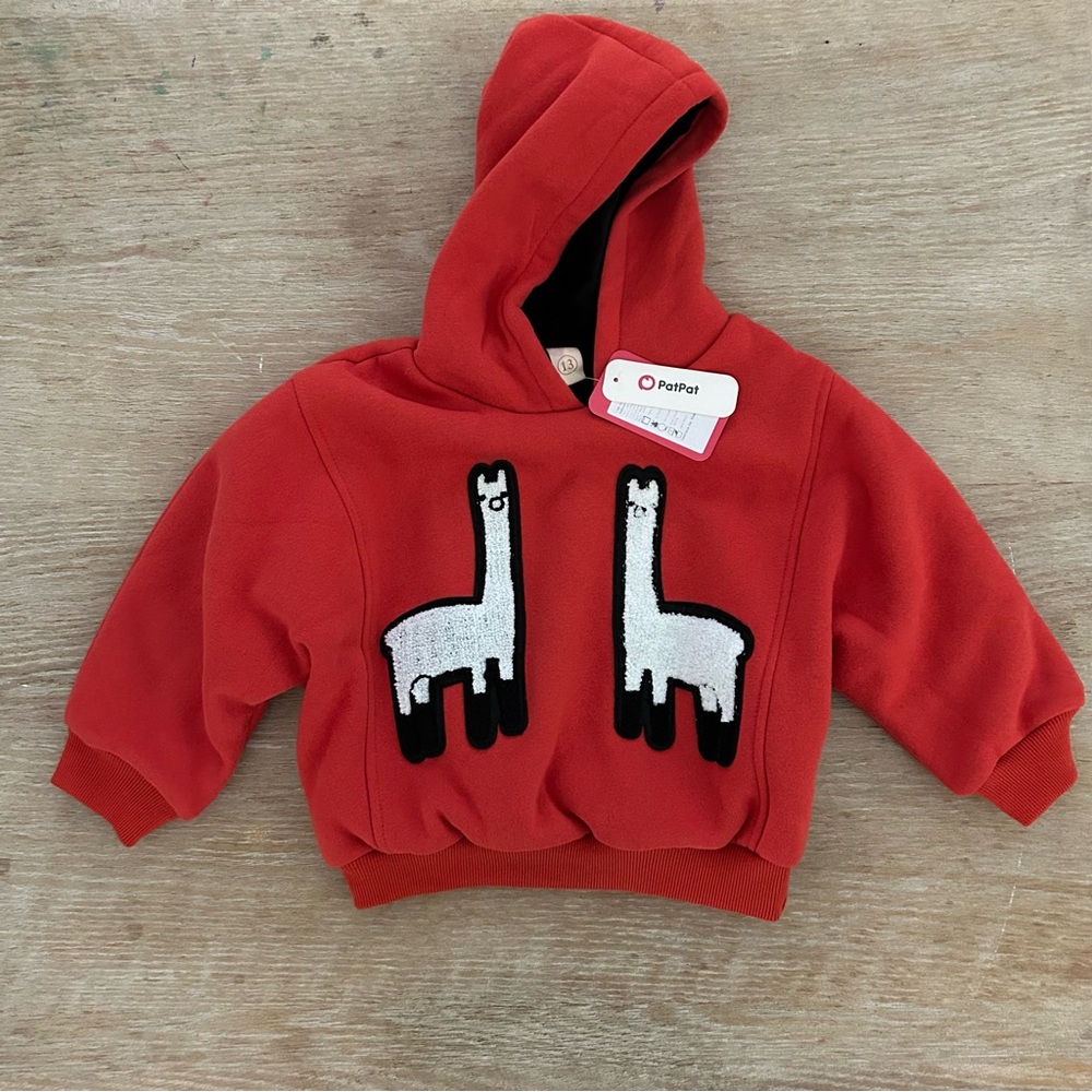 PatPat Alpaca Hooded Pullover Size 3-4